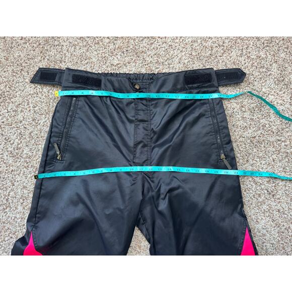 SLALOM Men's snow pants/shell, Vintage 80's-90's, Black & Pink, 34 - Picture 8 of 13